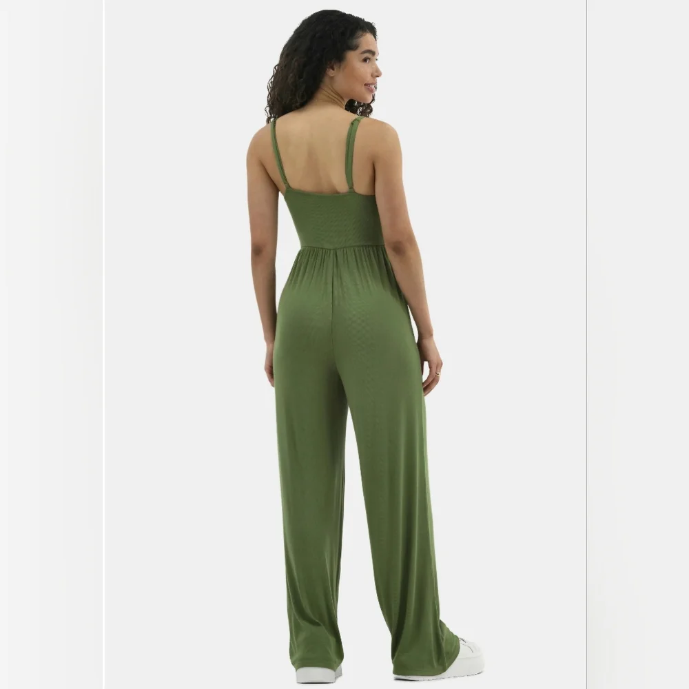 NWT No Boundaries Olive Green Tank Jumpsuit Size XL - Picture 4 of 5